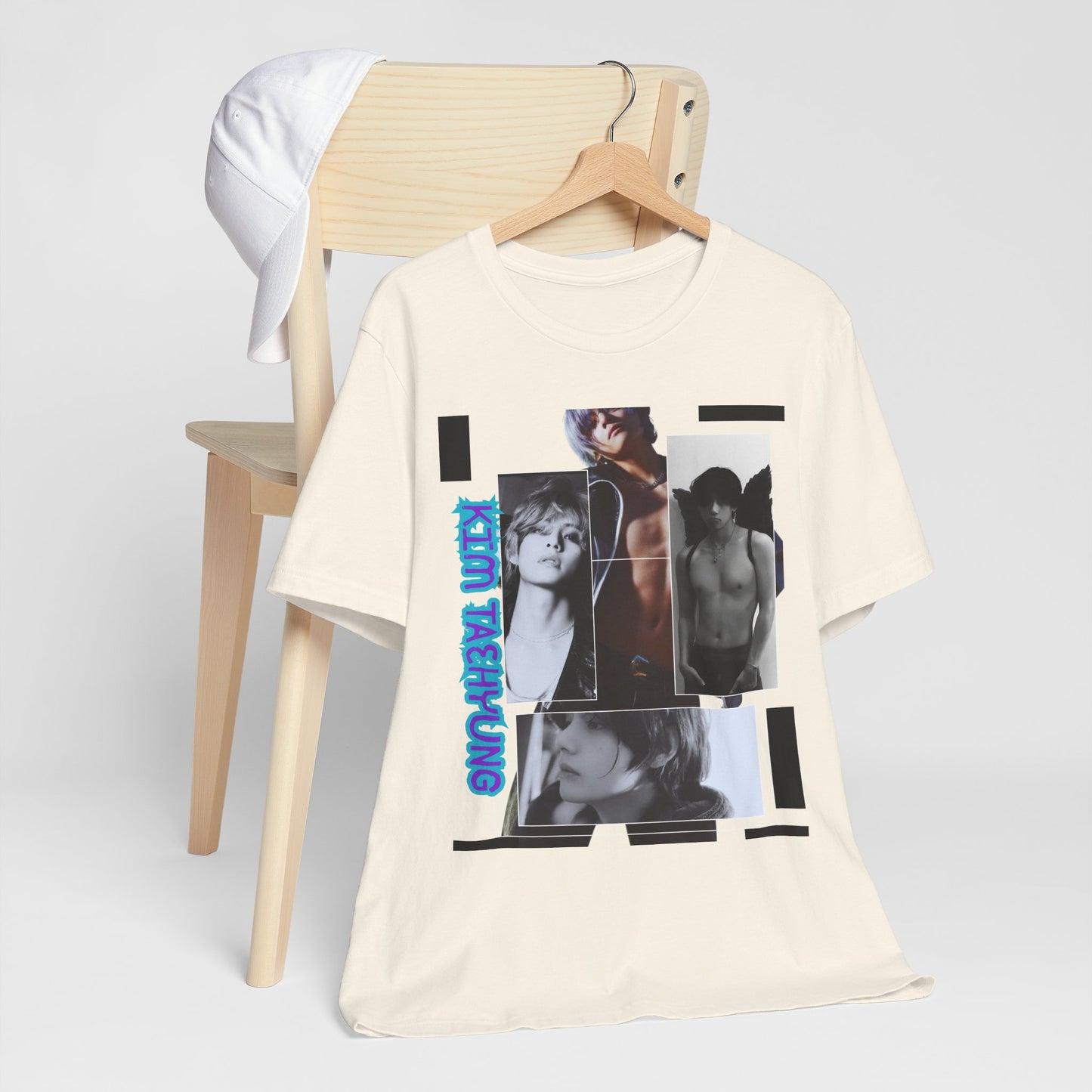 TAE Photo Collage Graphic Tee — Retro Black & White Portraits