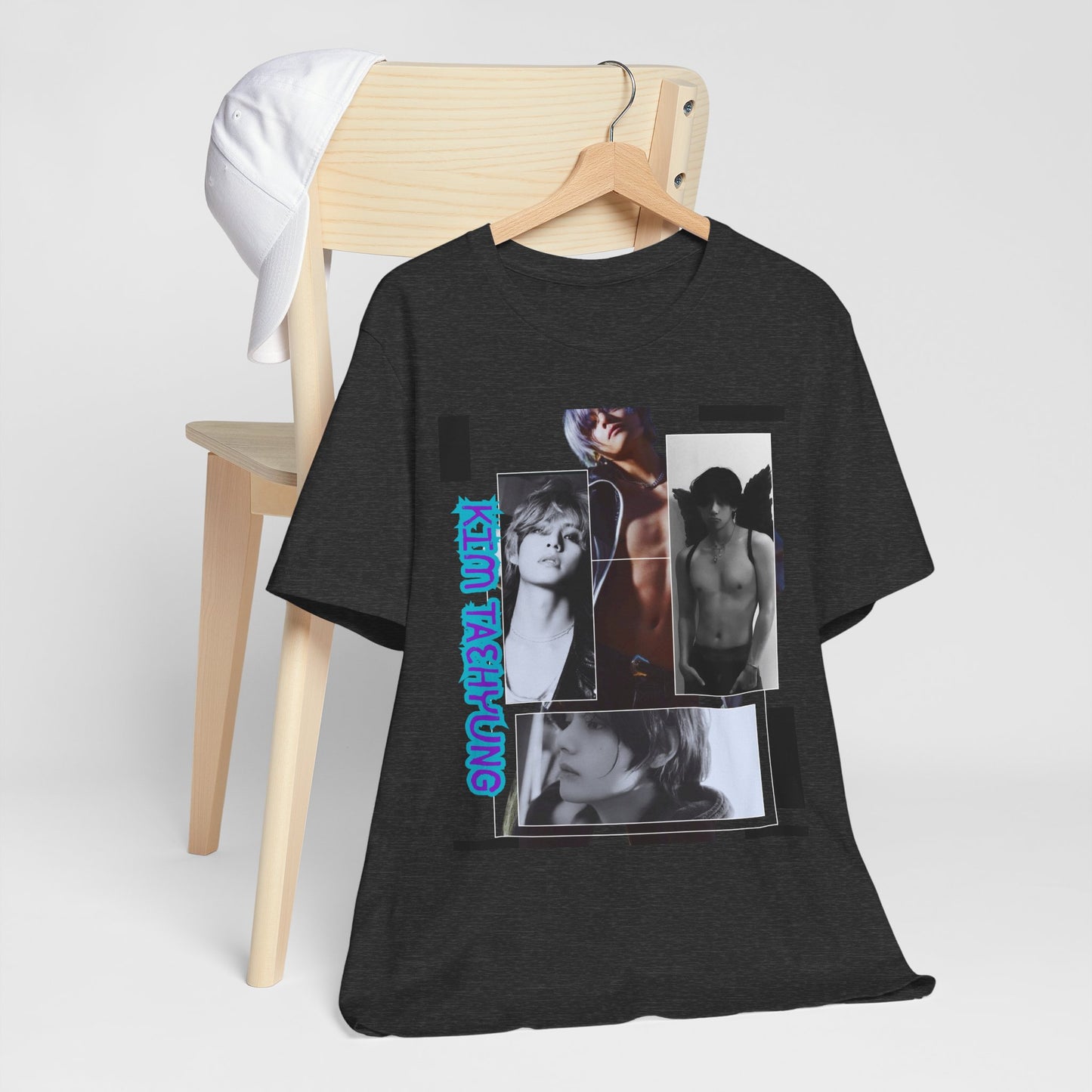 TAE Photo Collage Graphic Tee — Retro Black & White Portraits