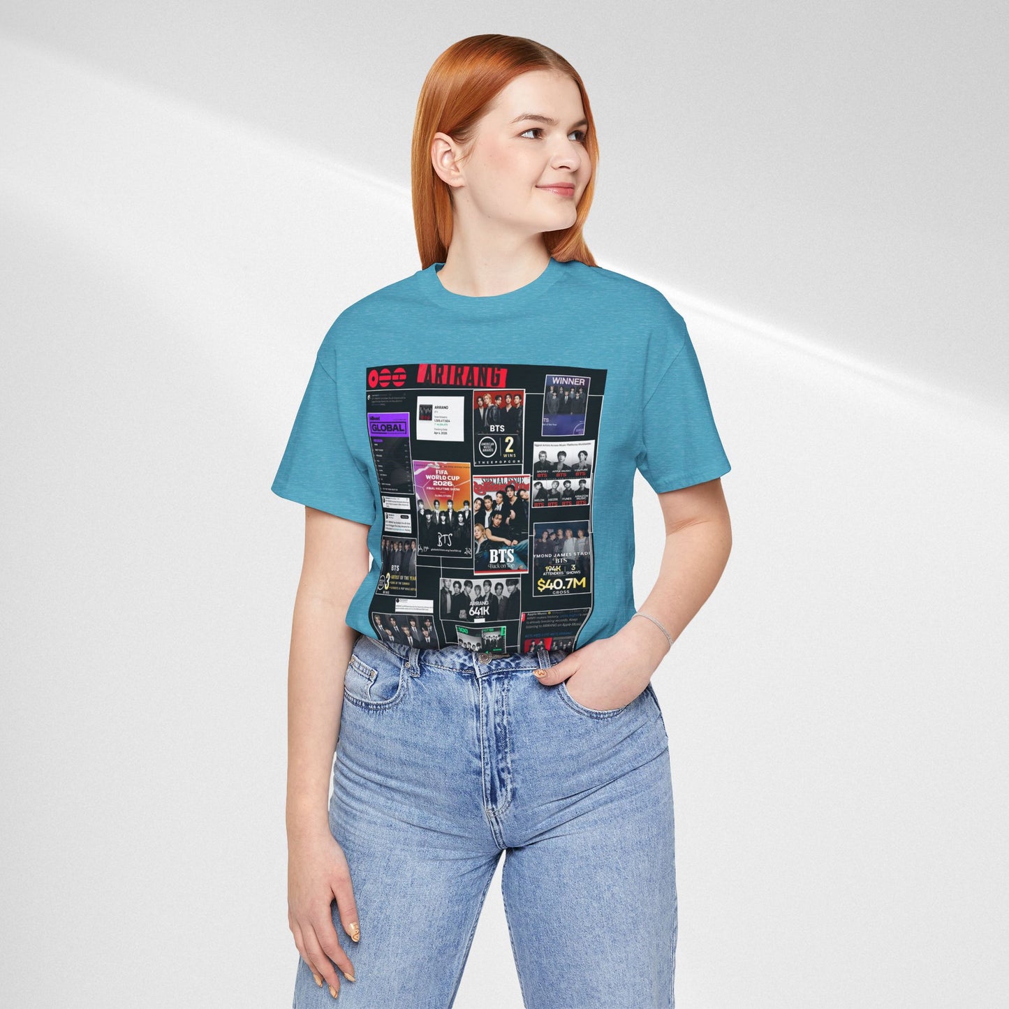 BTS  ARIRANG Collage Graphic Tee — K‑Pop Fan Tribute Shirt