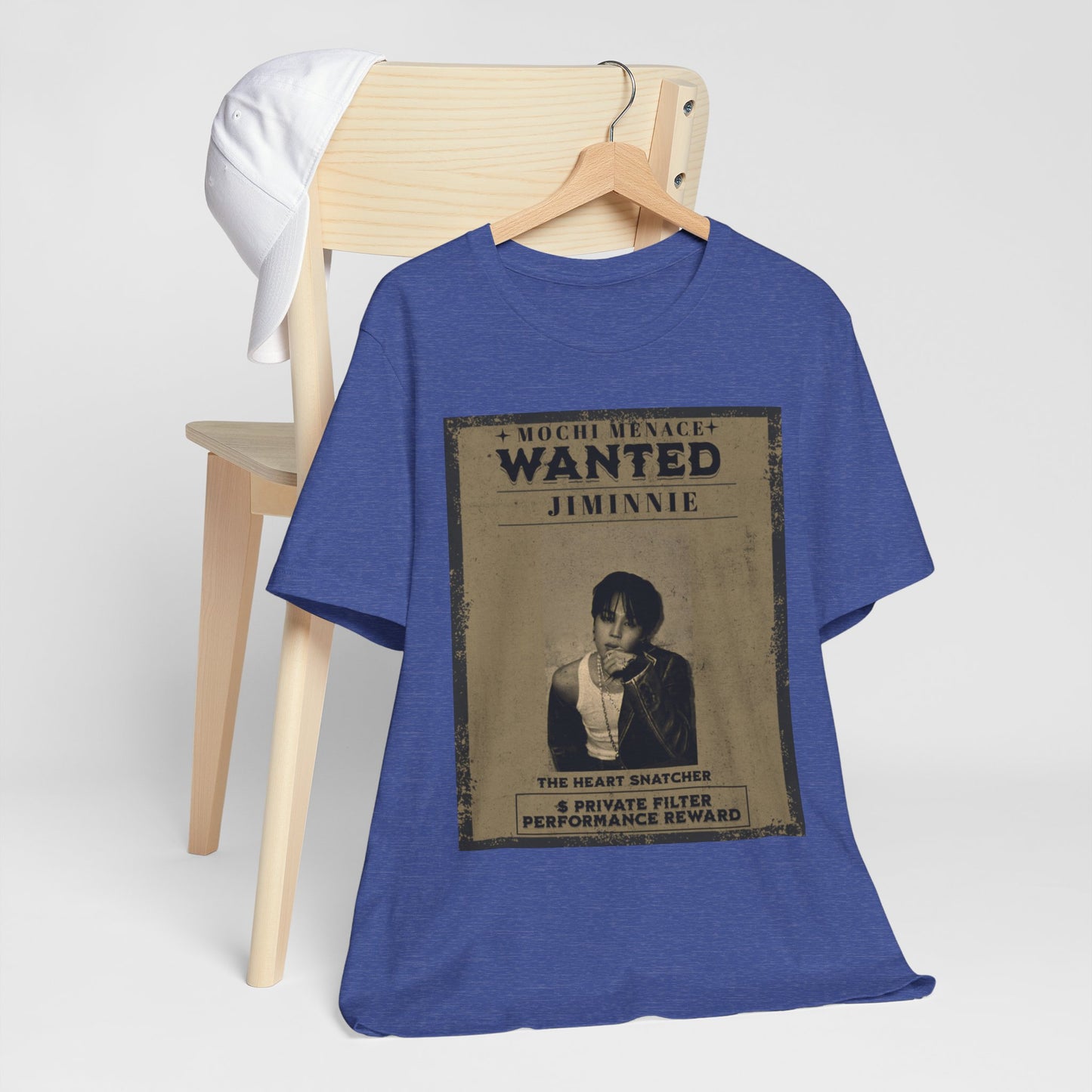 JIMIN Wanted Poster Graphic Tee — 'Mischief Menace' Vintage Style