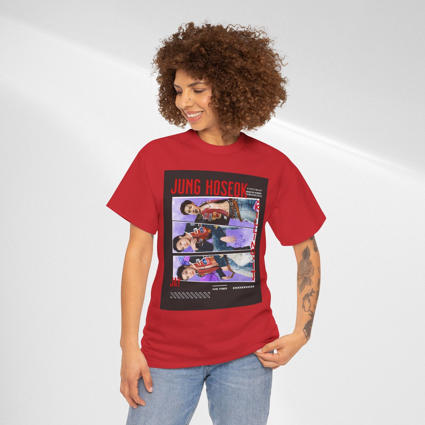 Jung Hoseok Photo Collage Tee — Retro K-Pop Fan Shirt