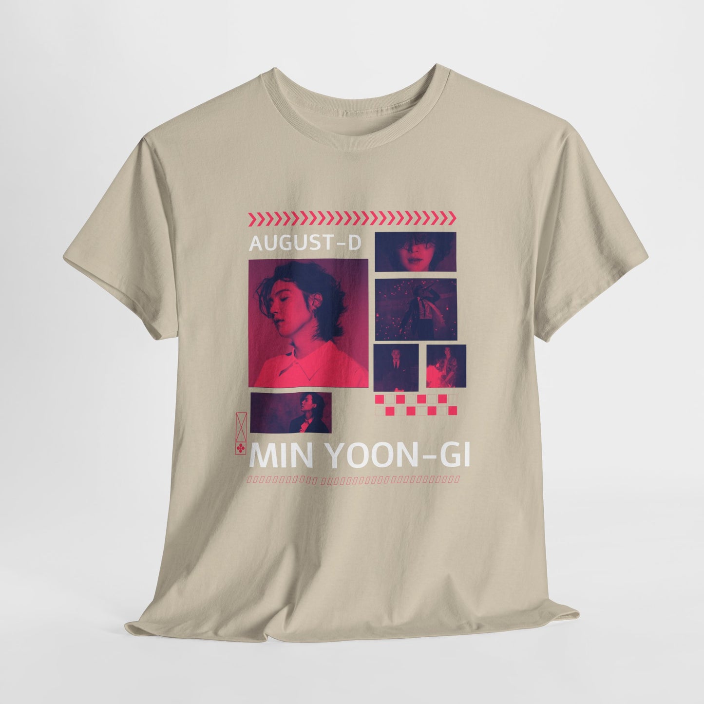 Min Yoon-Gi Photo Grid Tee — K‑Pop BTS August‑D Fan Shirt