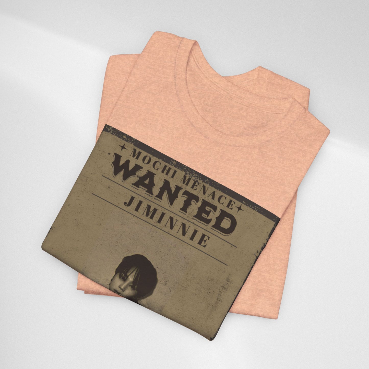 JIMIN Wanted Poster Graphic Tee — 'Mischief Menace' Vintage Style