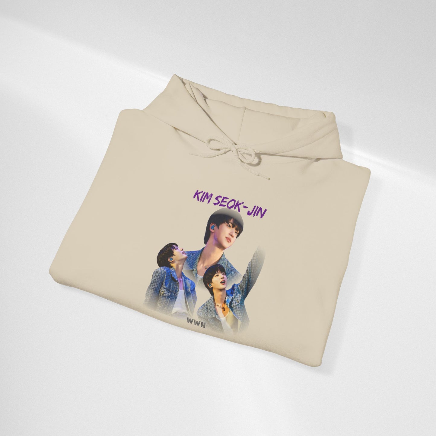 JIN Graphic Hoodie — Artistic Three-Image Portrait Design