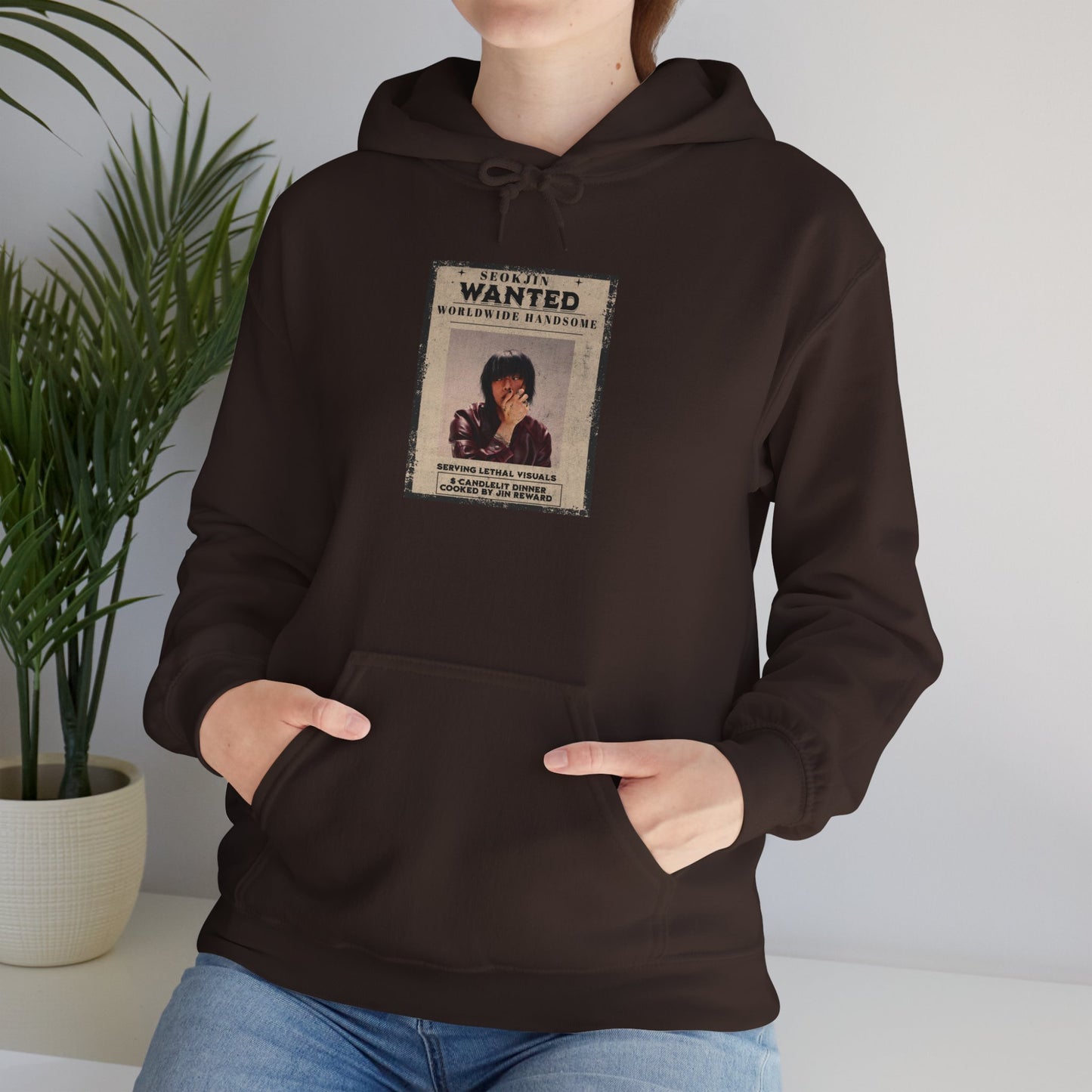 Jin Hoodie — "WANTED" Vintage Photo Poster Graphic Hoodie