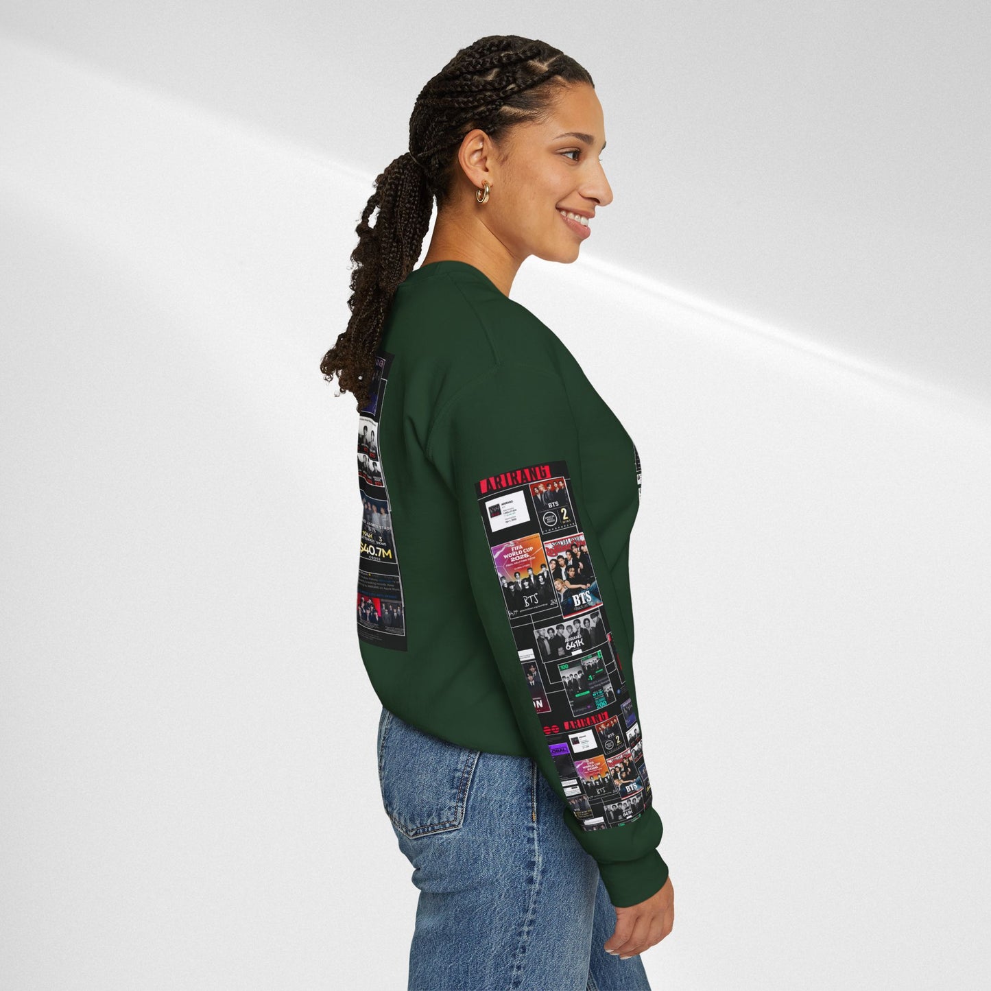 Crewneck Sweatshirt — BTS ARIRANG Collage Graphic Crewneck (Album Posters & Tour Art)