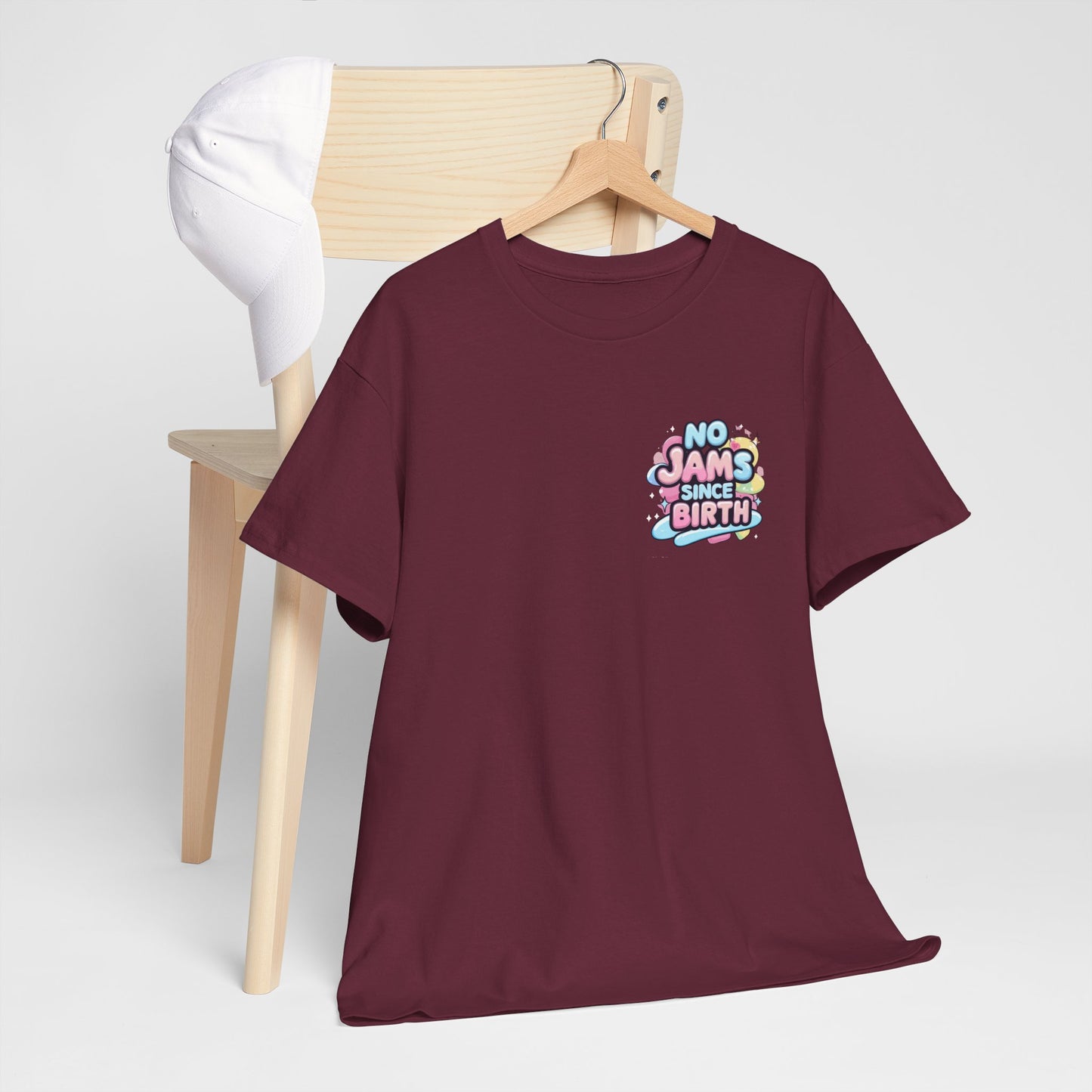 No Jams Since Birth T-Shirt — Cute Pastel Graphic Tee