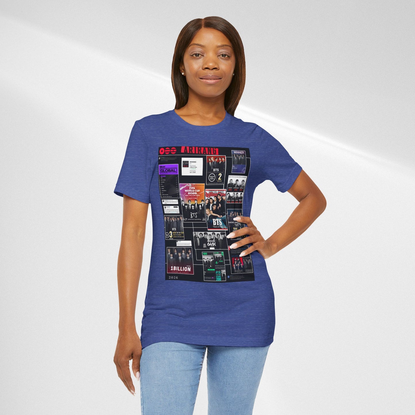 BTS  ARIRANG Collage Graphic Tee — K‑Pop Fan Tribute Shirt