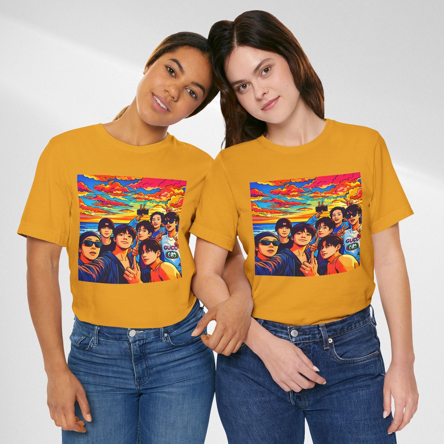 BTS Vibrant Sunset Group Portrait Tee