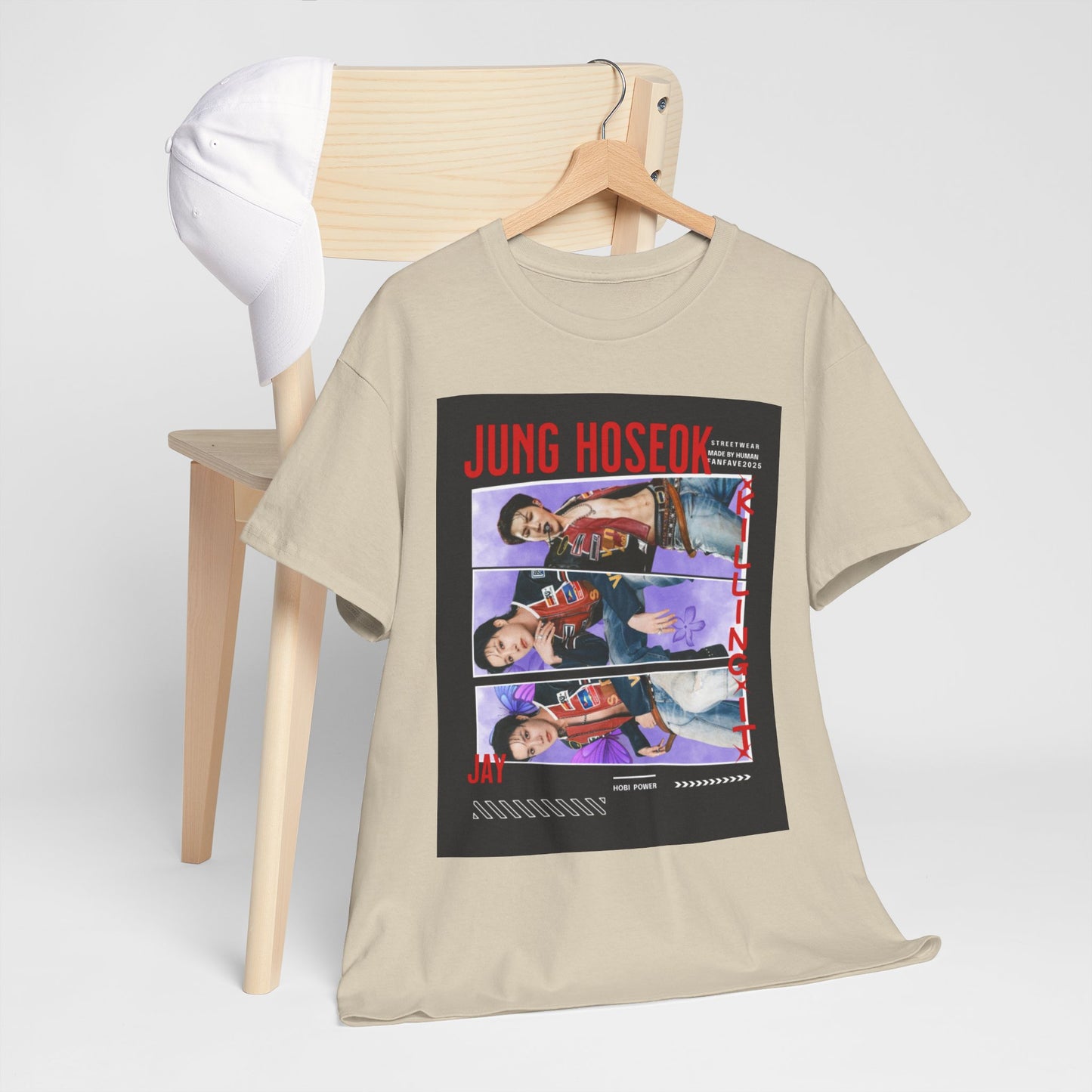 Jung Hoseok Photo Collage Tee — Retro K-Pop Fan Shirt
