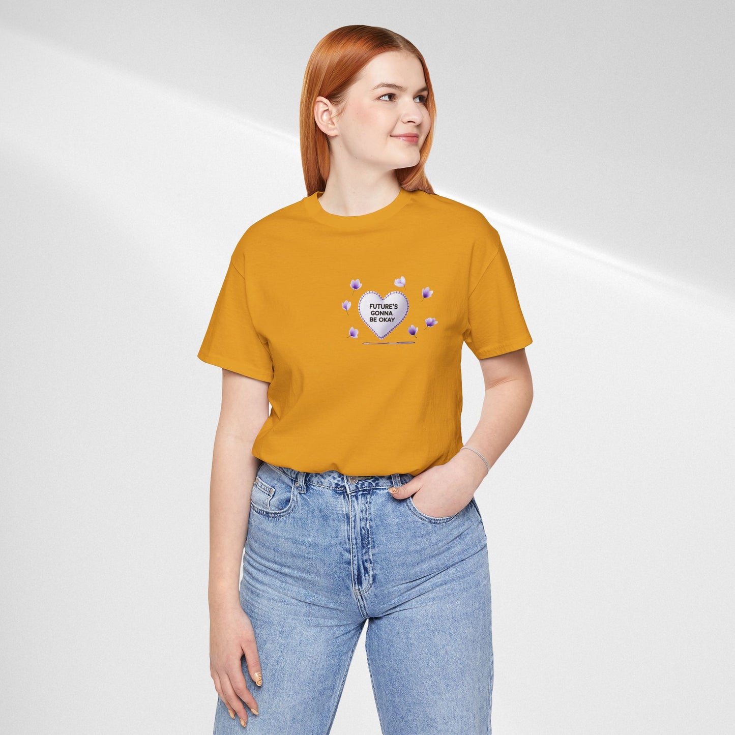 Future's Gonna Be Okay T-Shirt — Purple Heart Positive Graphic Tee