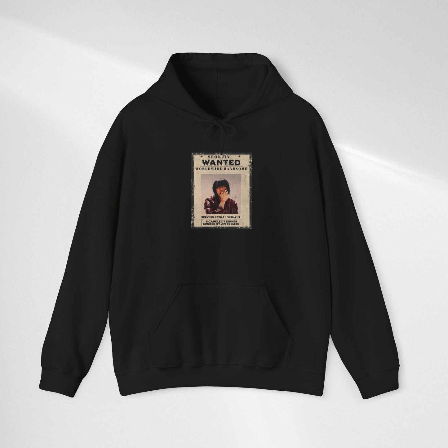 Jin Hoodie — "WANTED" Vintage Photo Poster Graphic Hoodie