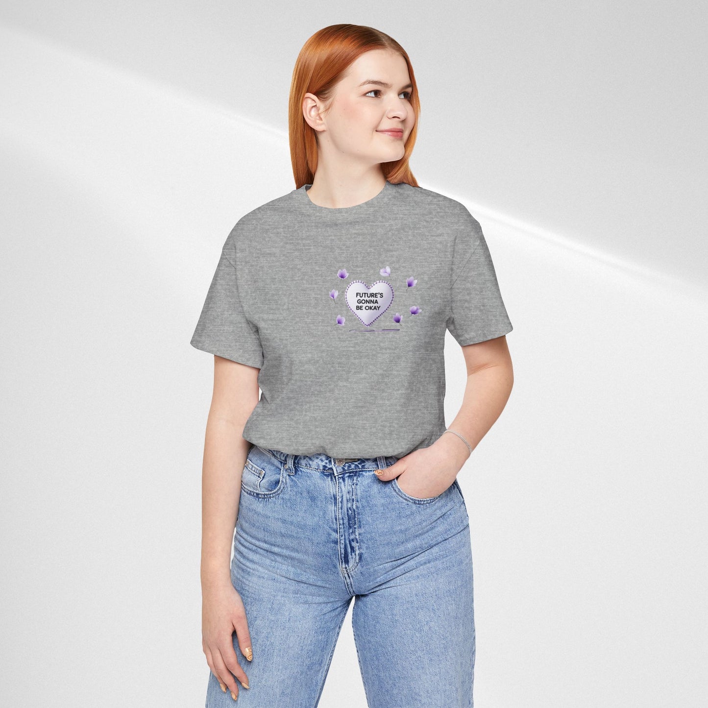 Future's Gonna Be Okay T-Shirt — Purple Heart Positive Graphic Tee