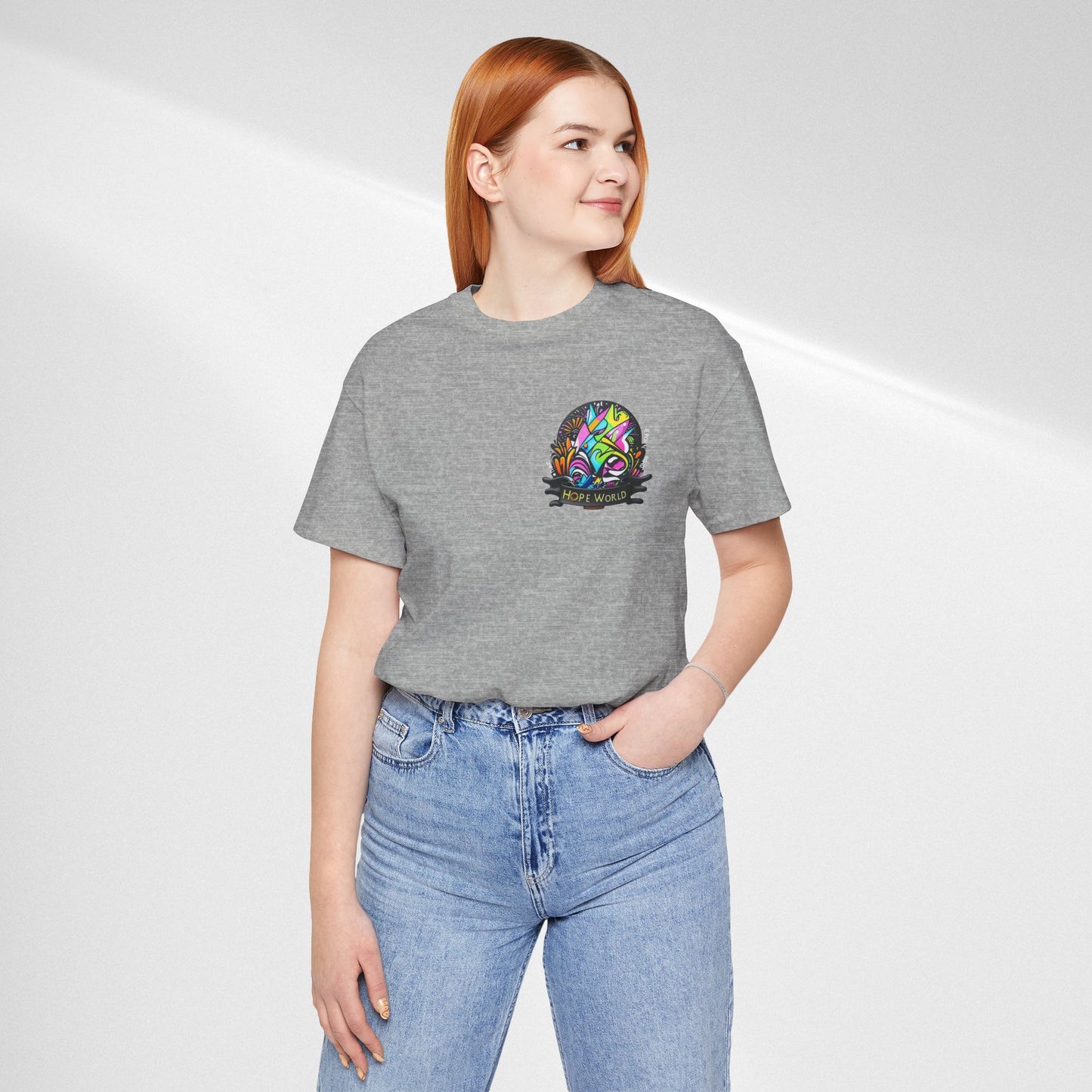 Hope World Graphic Tee — Colorful Graffiti BTS-Inspired Shirt