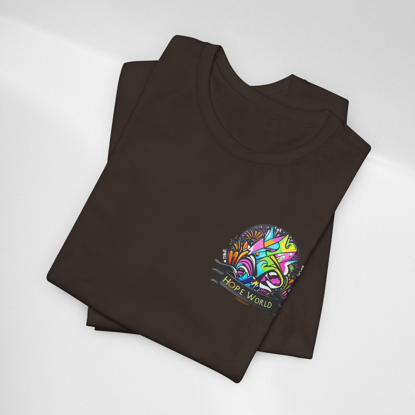 Hope World Graphic Tee — Colorful Graffiti BTS-Inspired Shirt