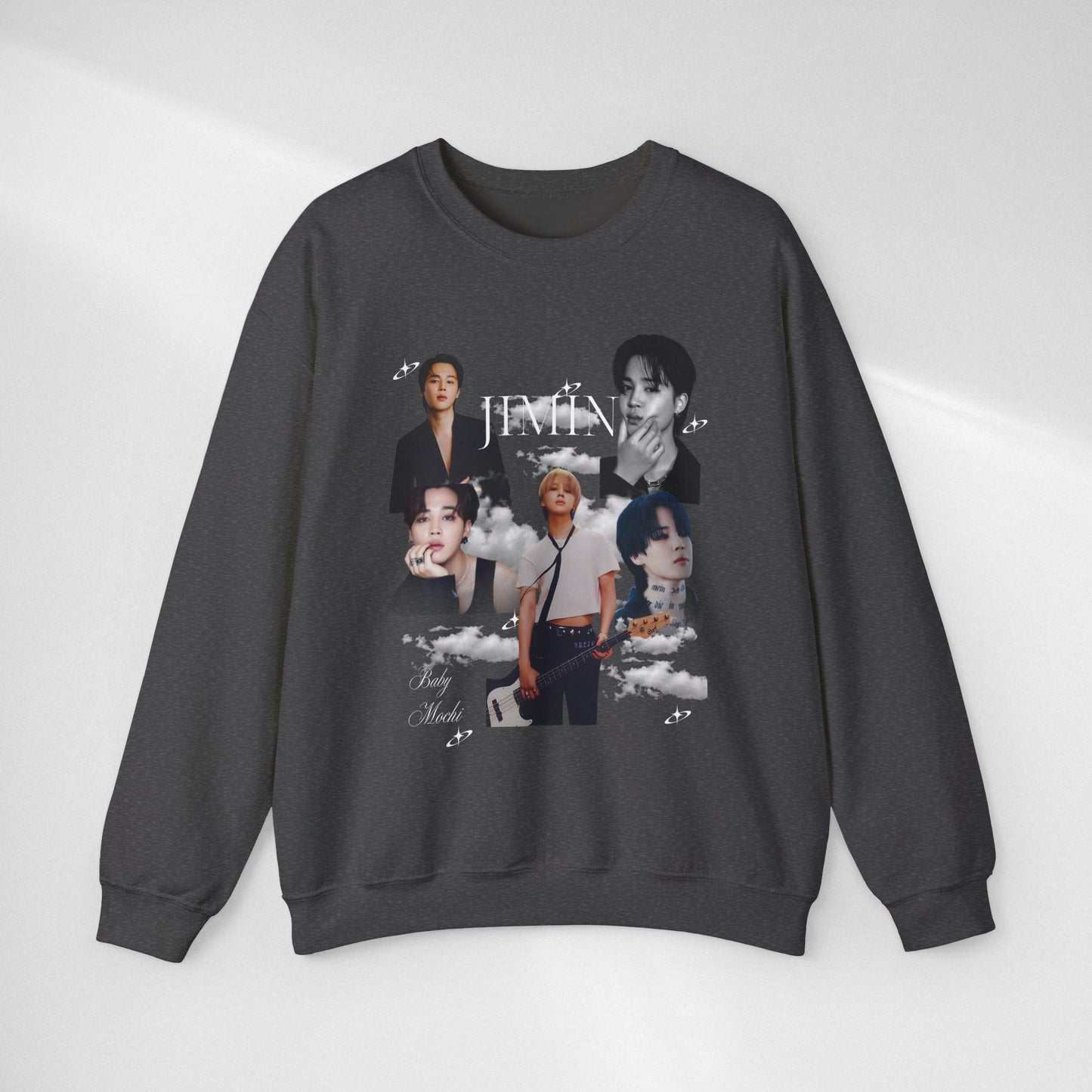 Crewneck Sweatshirt — K-pop JIMIN Collage Pullover (Band Member Design)