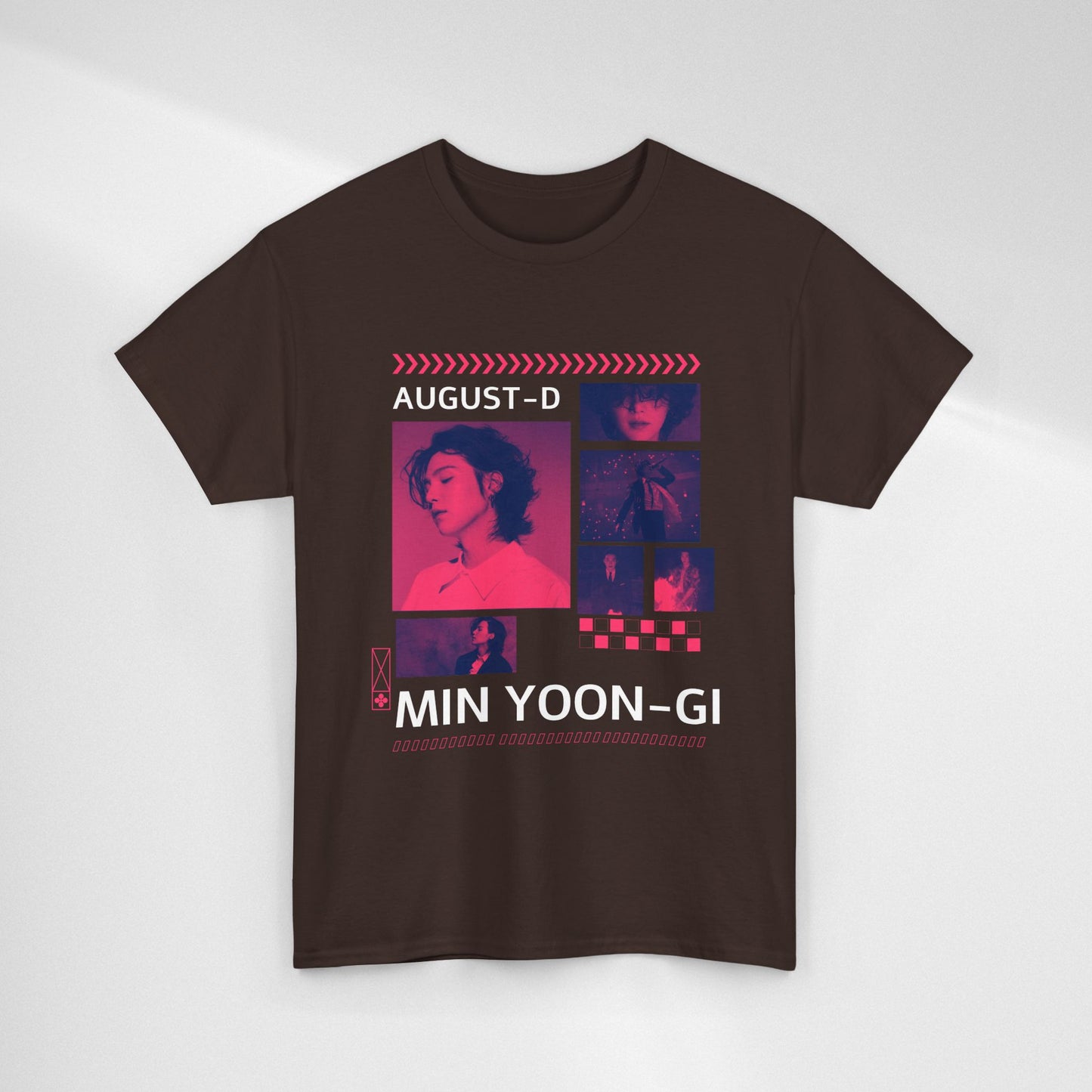Min Yoon-Gi Photo Grid Tee — K‑Pop BTS August‑D Fan Shirt