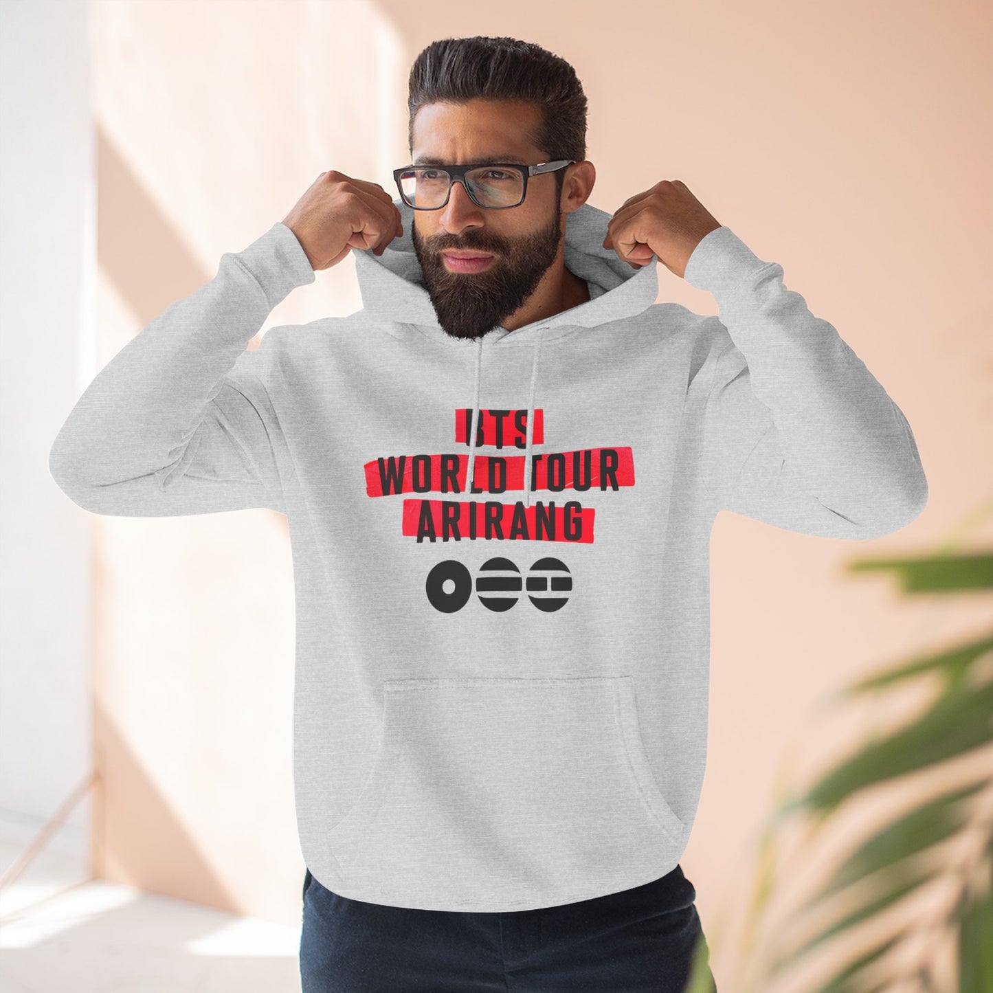 BTS World Tour Hoodie — 'Arirang' Fleece Pullover with Tour Dates