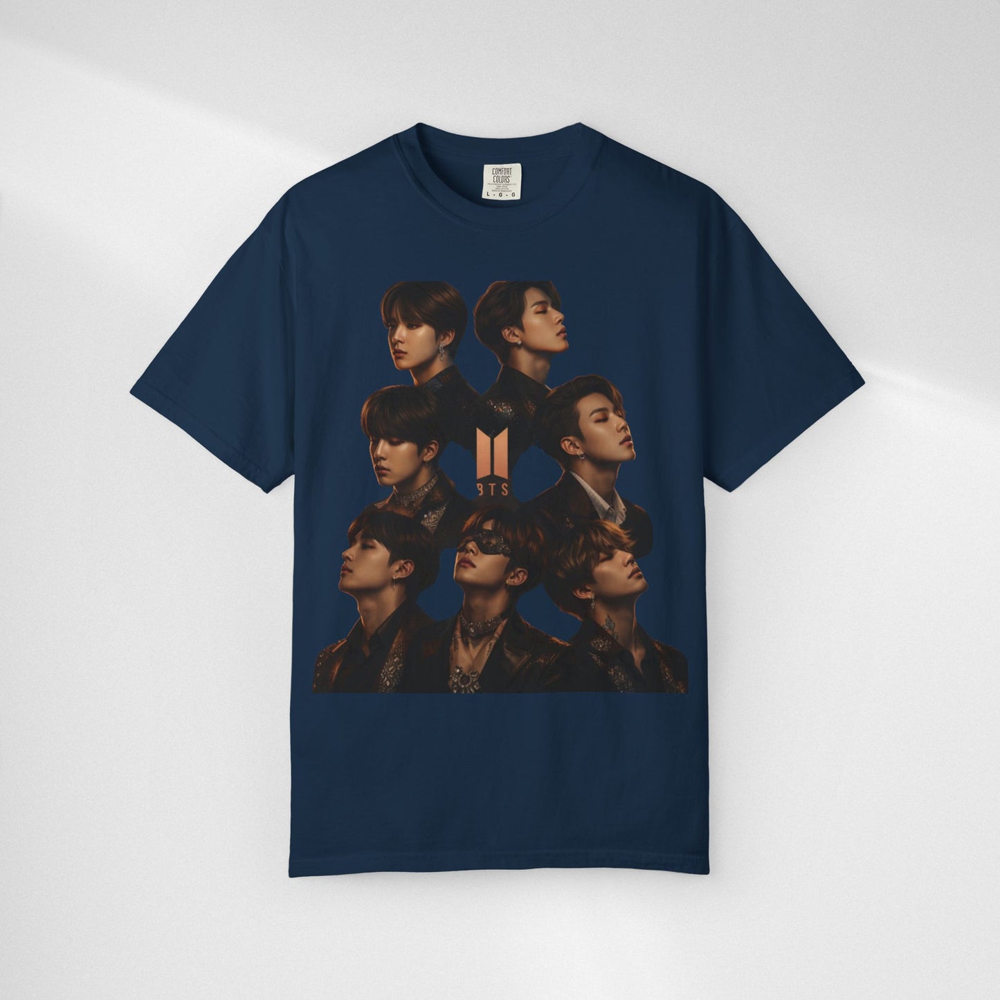 BTS Portrait Collage T-Shirt — Dark Mood Graphic Tee
