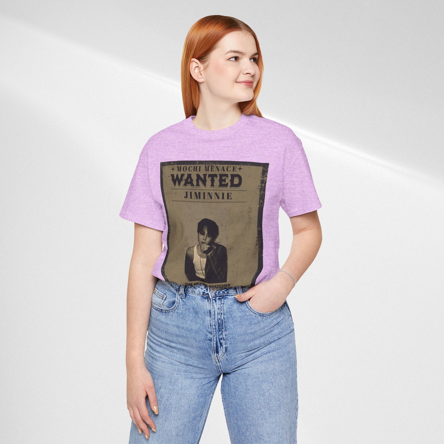 JIMIN Wanted Poster Graphic Tee — 'Mischief Menace' Vintage Style