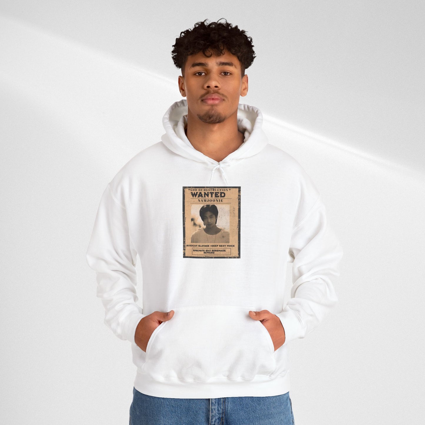 Hoodie - Vintage Namjoon 'WANTED' Poster Graphic Pullover
