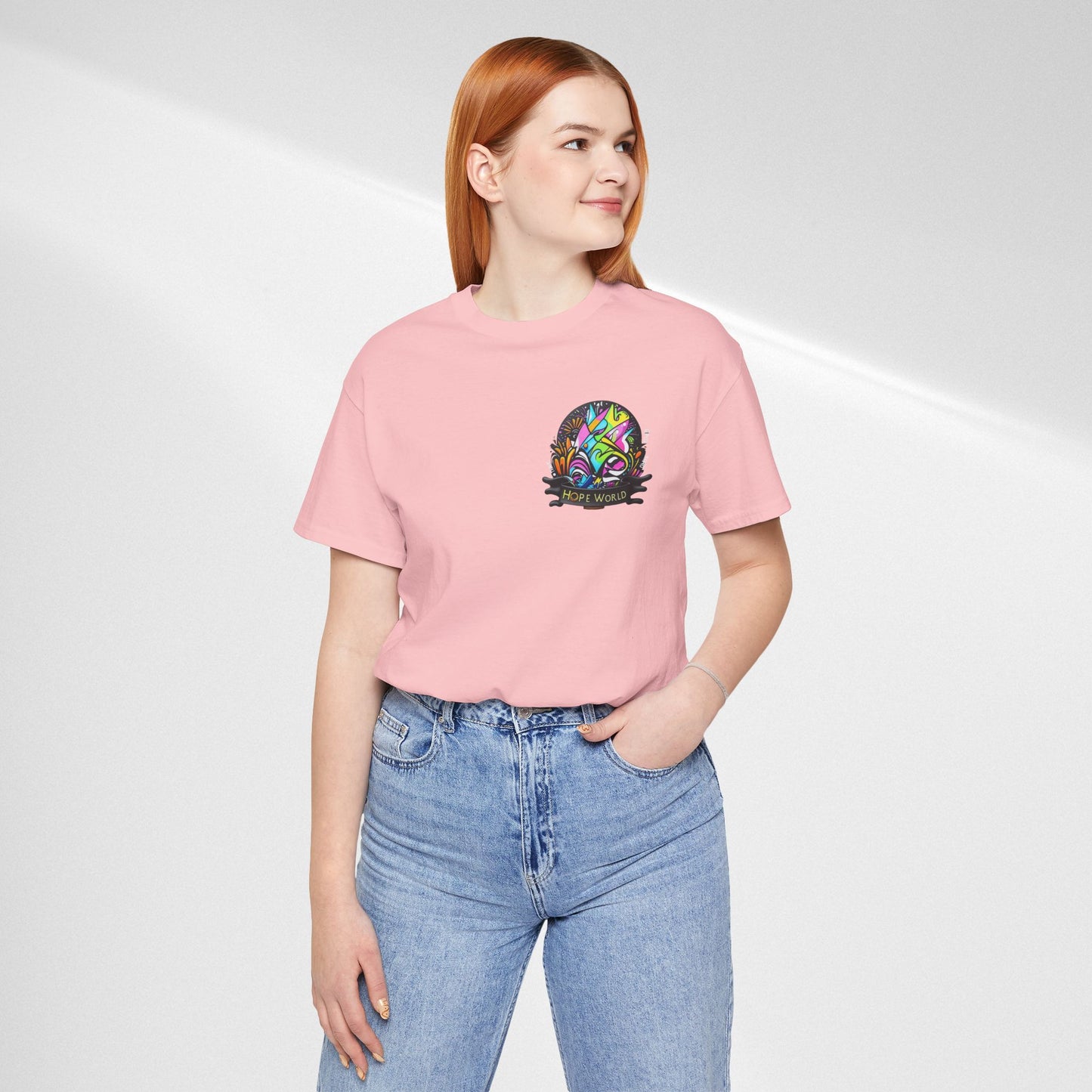 Hope World Graphic Tee — Colorful Graffiti BTS-Inspired Shirt