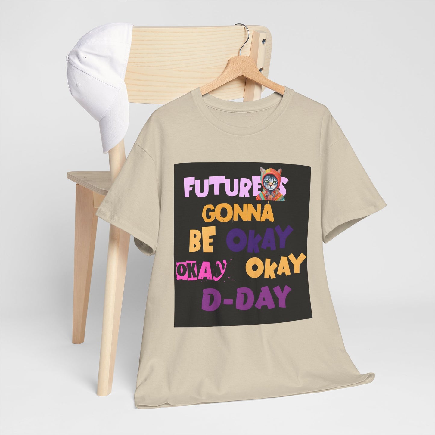 Future's Gonna Be Okay D-Day T-Shirt — Positive Retro Graphic Tee