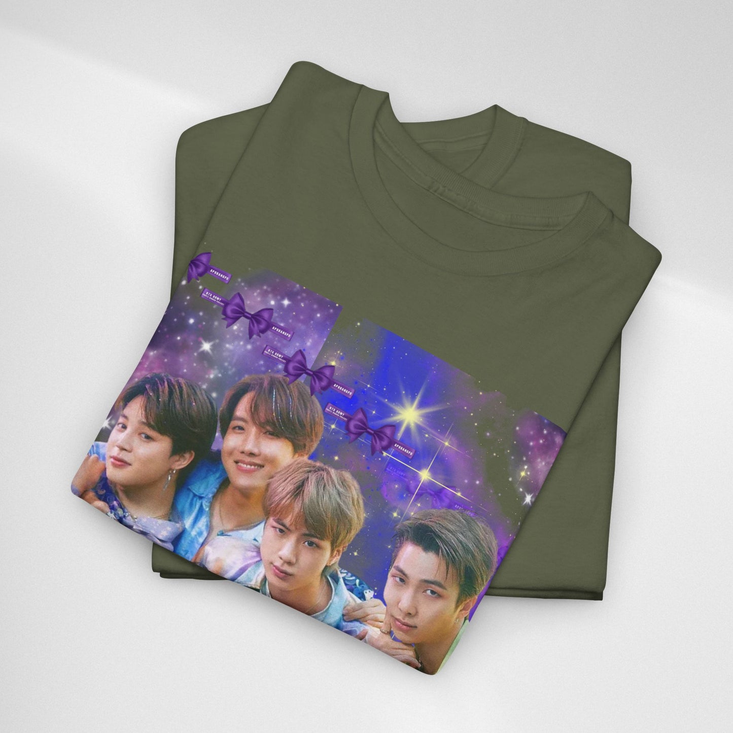BTS Collage Tee — Purple Dream Photo Graphic T-Shirt