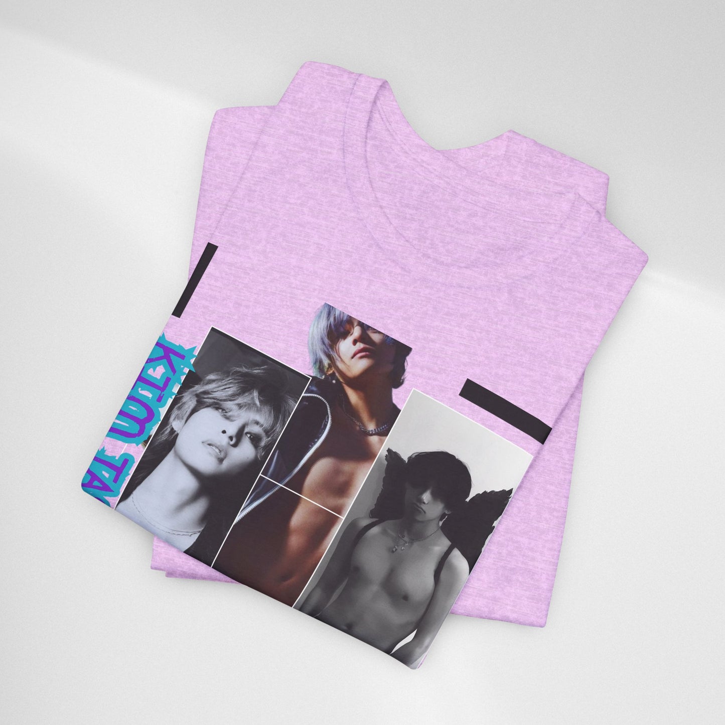TAE Photo Collage Graphic Tee — Retro Black & White Portraits