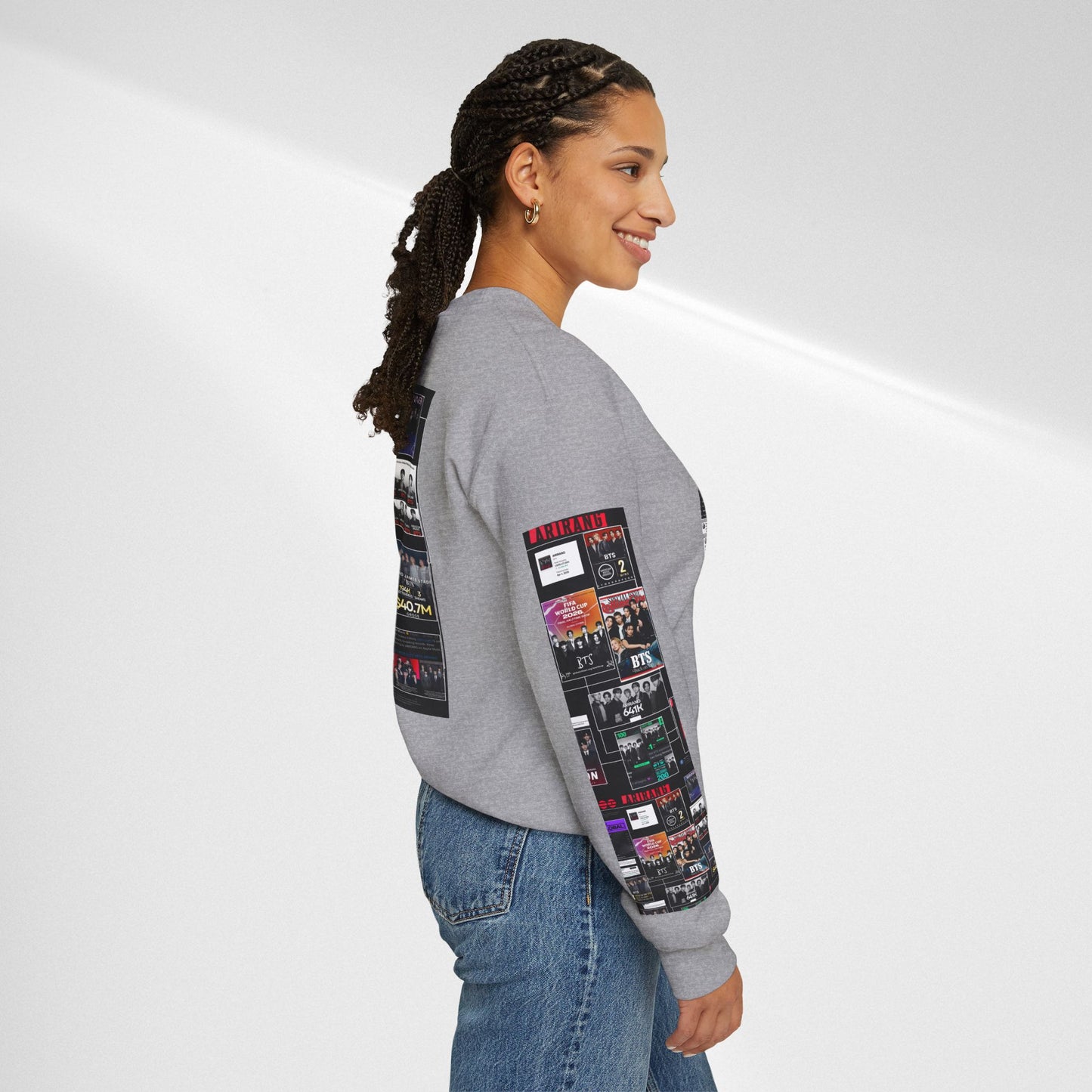 Crewneck Sweatshirt — BTS ARIRANG Collage Graphic Crewneck (Album Posters & Tour Art)