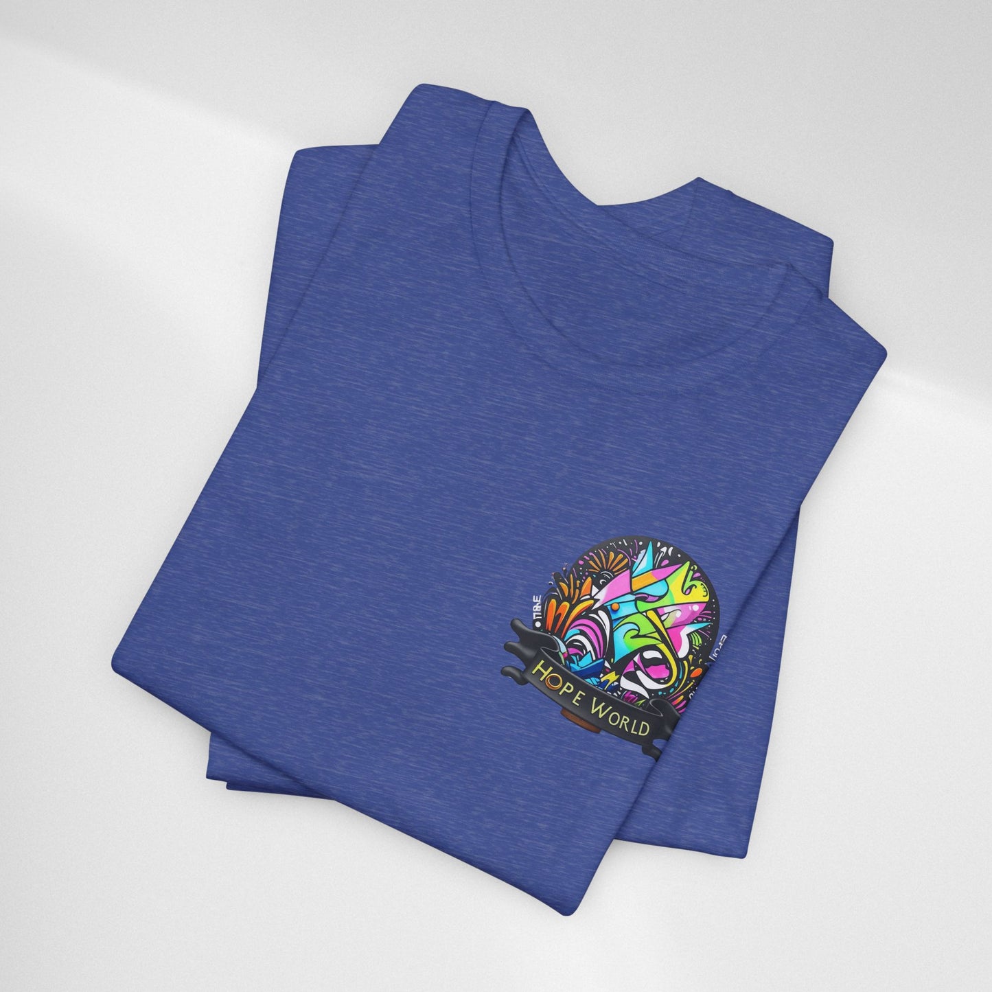 Hope World Graphic Tee — Colorful Graffiti BTS-Inspired Shirt