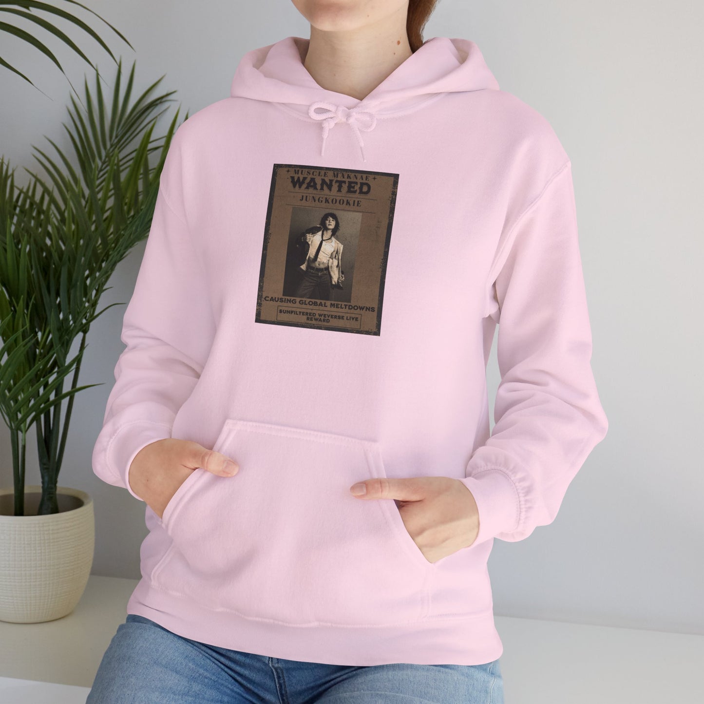 Hoodie — Vintage JK 'WANTED' Poster Graphic Pullover