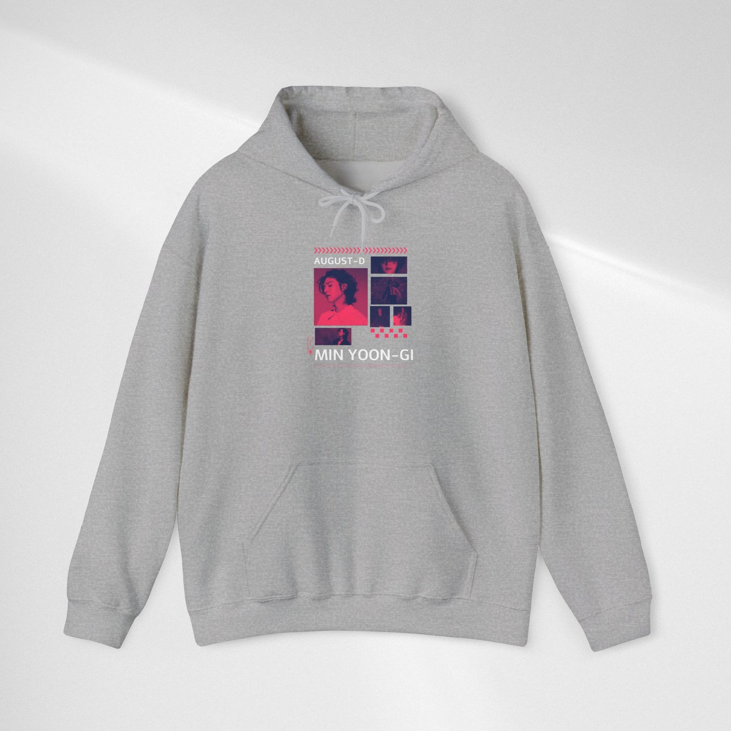 Min Yoon-gi Photo Grid Hoodie — K-Pop Retro Tour Aesthetic