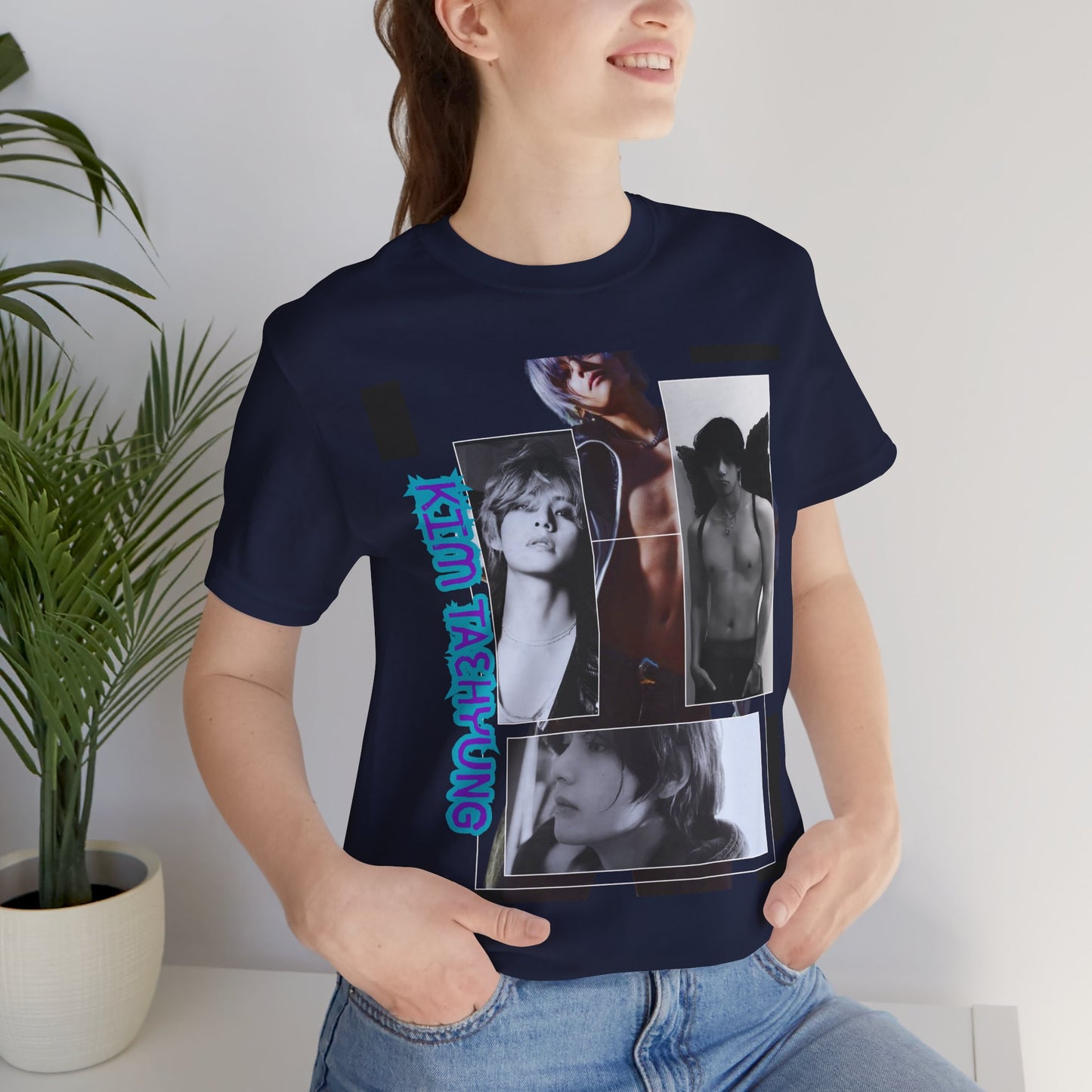 TAE Photo Collage Graphic Tee — Retro Black & White Portraits