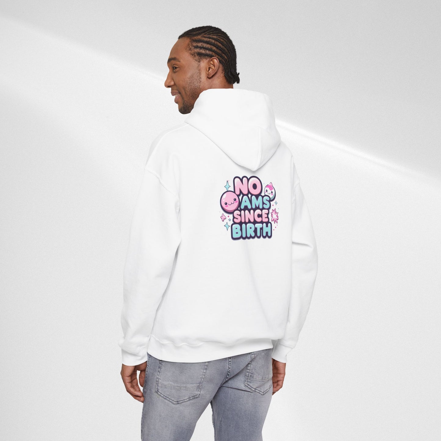 Hoodie — "No Jams Since Birth" Cute Kawaii Graphic Pullover