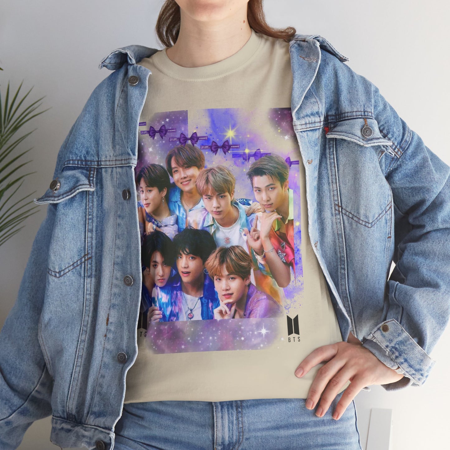 BTS Collage Tee — Purple Dream Photo Graphic T-Shirt