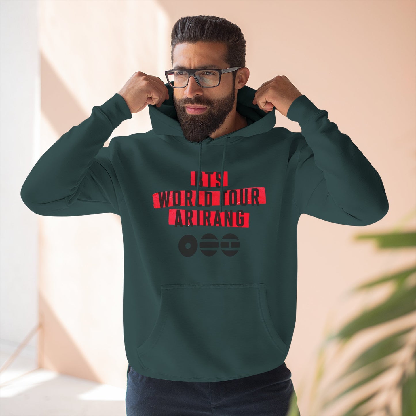 BTS World Tour Hoodie — 'Arirang' Fleece Pullover with Tour Dates