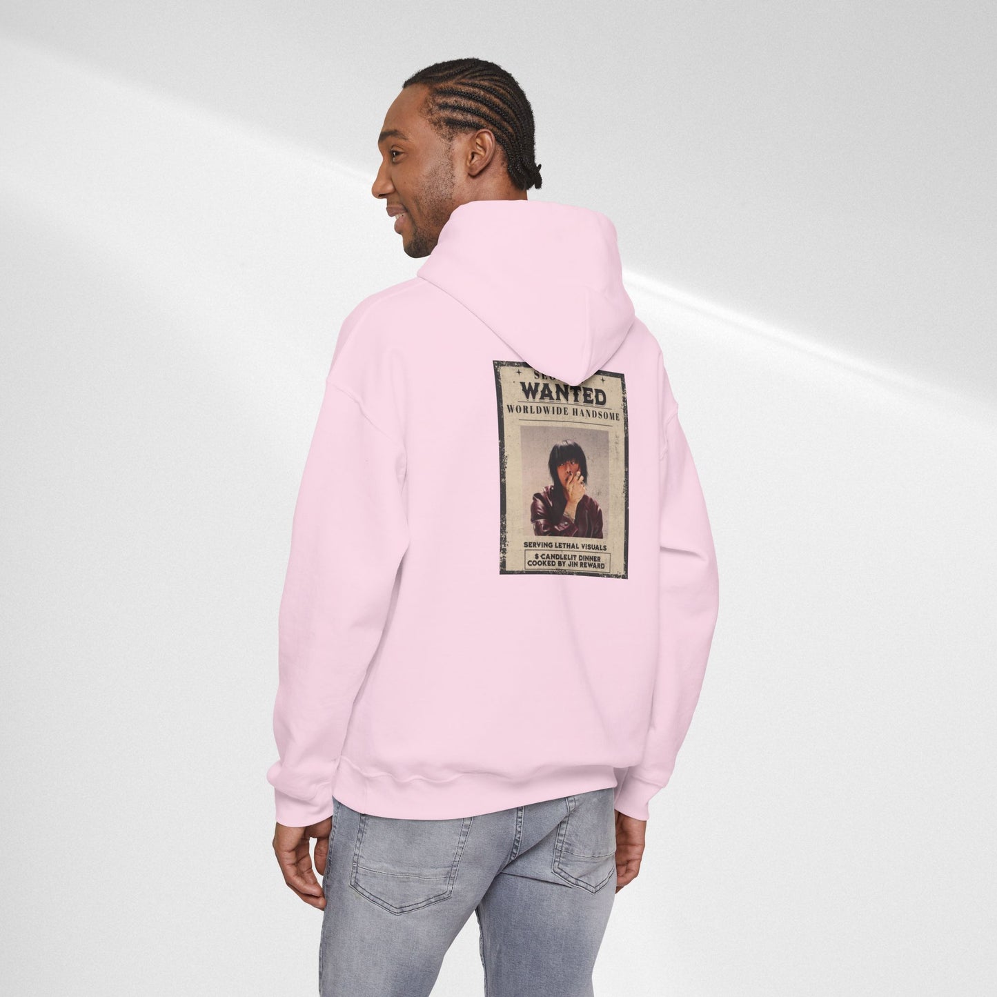 Jin Hoodie — "WANTED" Vintage Photo Poster Graphic Hoodie