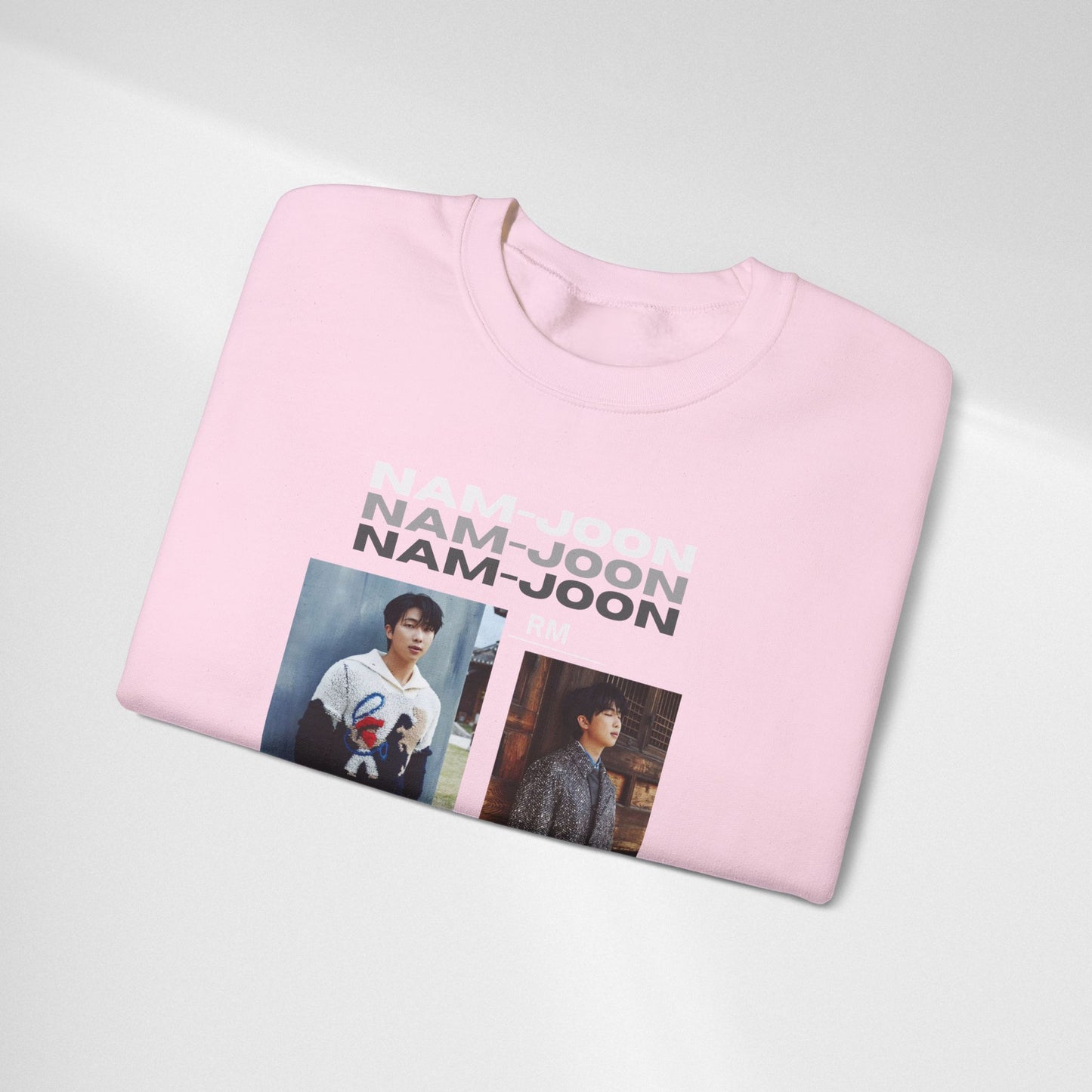 Photo Collage Crewneck Sweatshirt — "Nam-Joon" Graphic Pullover