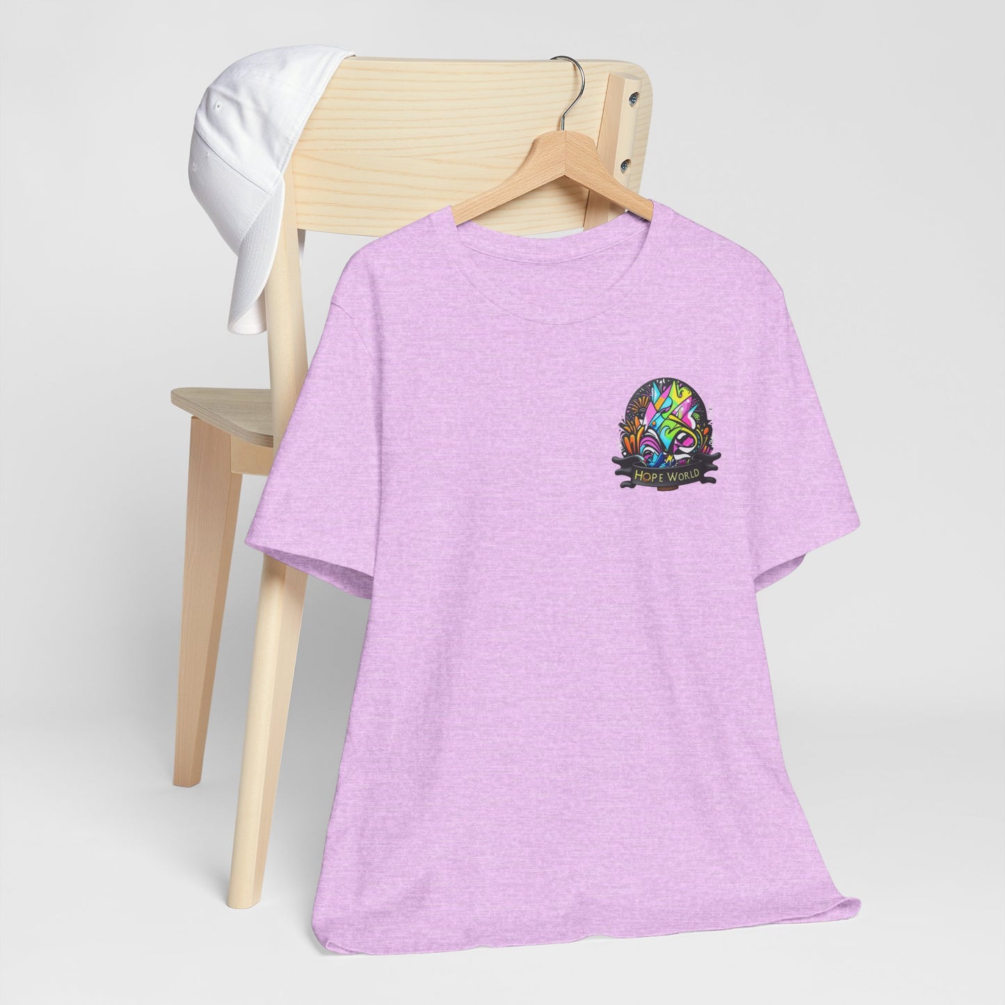 Hope World Graphic Tee — Colorful Graffiti BTS-Inspired Shirt