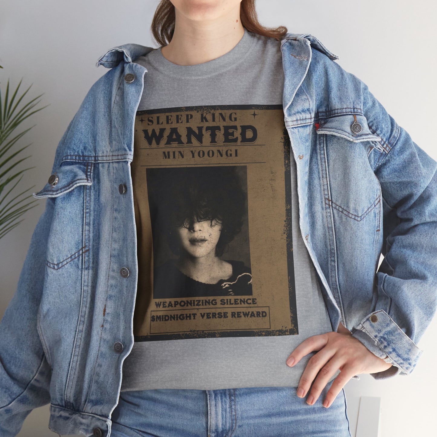 Suga Vintage “Sleeping Wanted” Retro Poster T-Shirt
