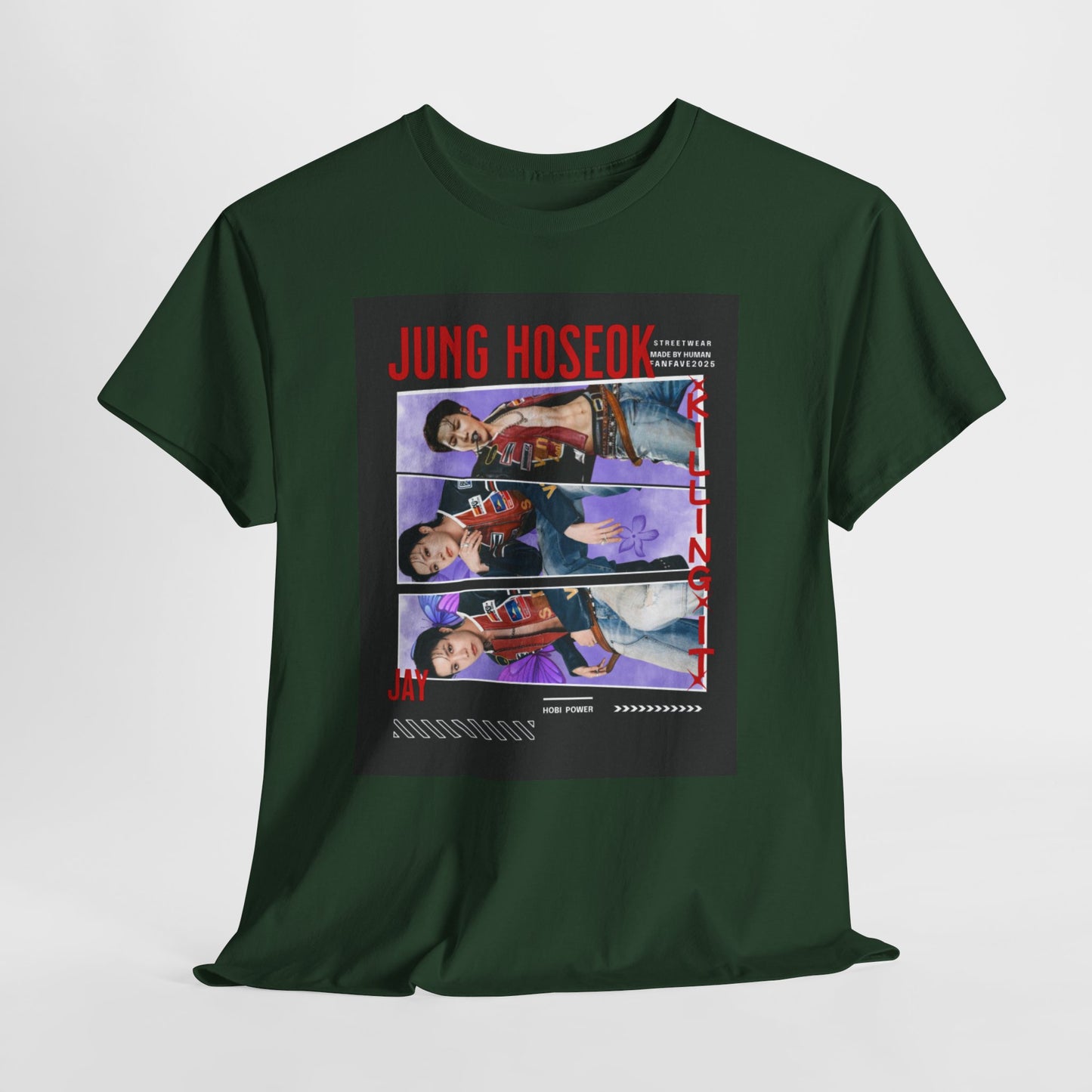 Jung Hoseok Photo Collage Tee — Retro K-Pop Fan Shirt