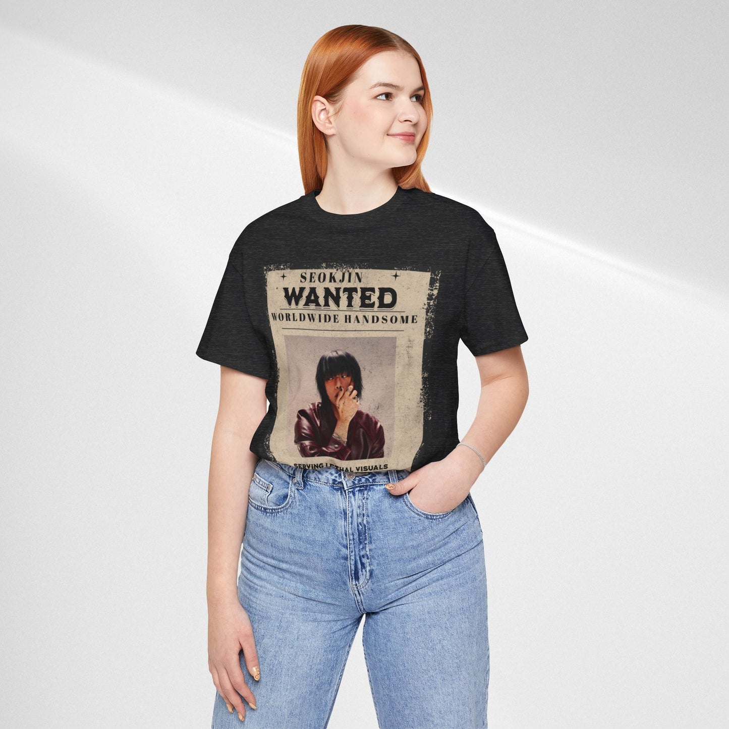 T-Shirt — 'Seokjin Wanted: Worldwide Handsome' Vintage Poster Tee