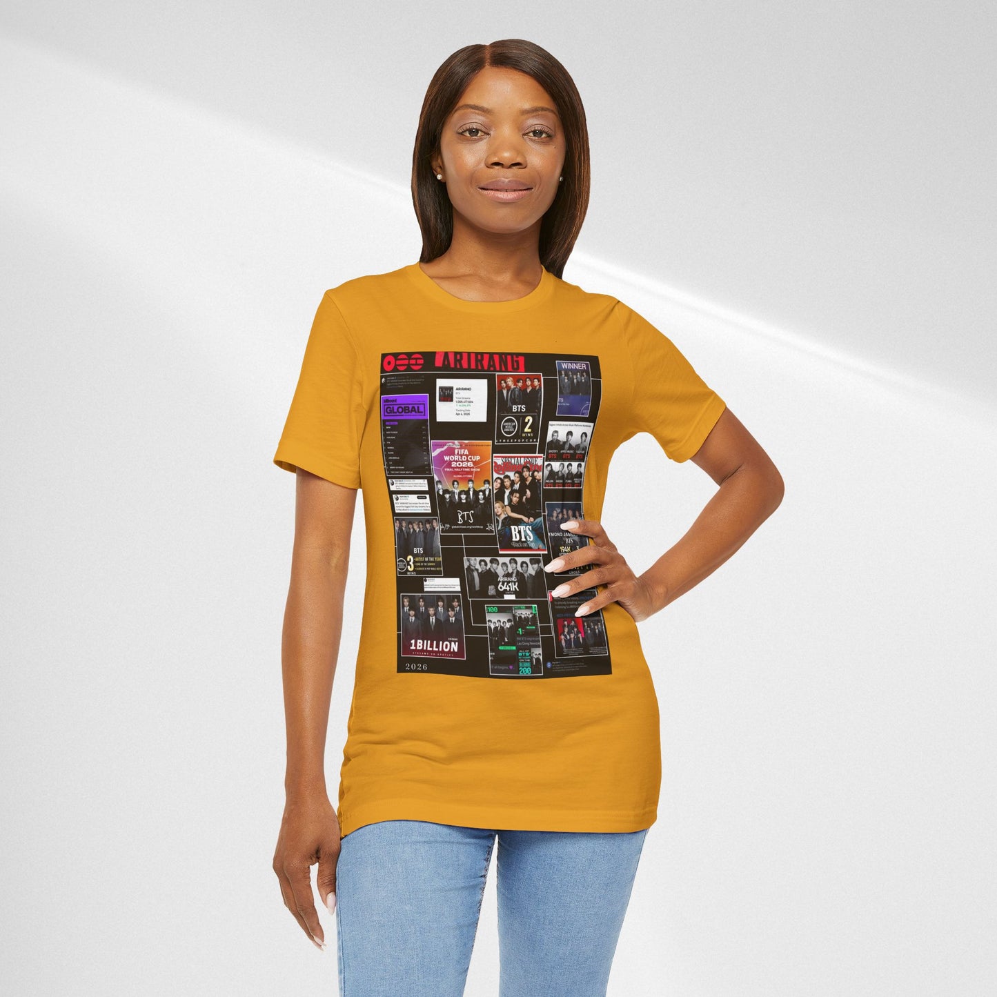 BTS  ARIRANG Collage Graphic Tee — K‑Pop Fan Tribute Shirt