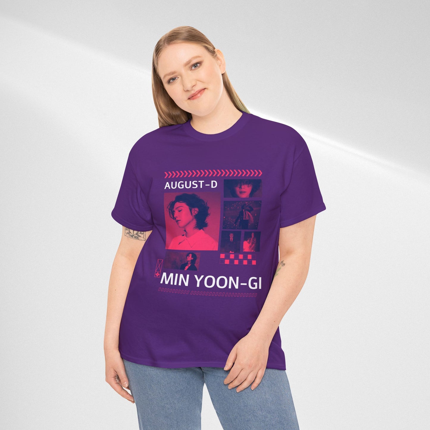 Min Yoon-Gi Photo Grid Tee — K‑Pop BTS August‑D Fan Shirt