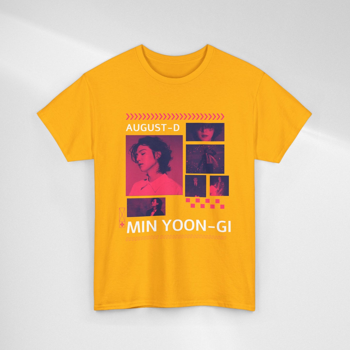 Min Yoon-Gi Photo Grid Tee — K‑Pop BTS August‑D Fan Shirt