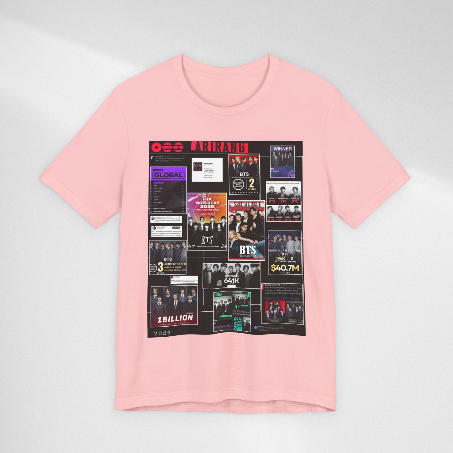BTS  ARIRANG Collage Graphic Tee — K‑Pop Fan Tribute Shirt