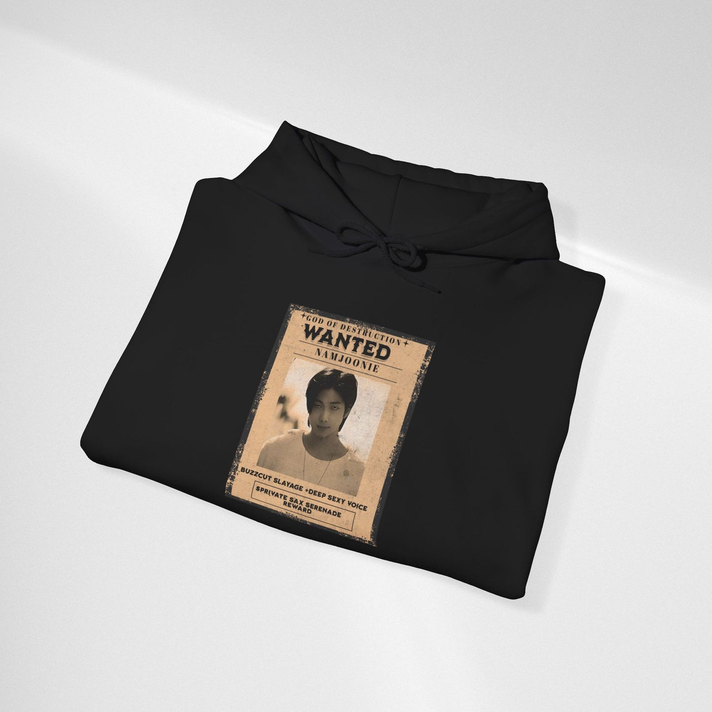 Hoodie - Vintage Namjoon 'WANTED' Poster Graphic Pullover