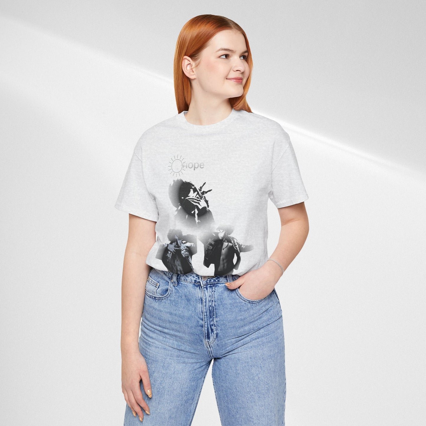 J hope Graphic Tee — Moody Monochrome Portraits