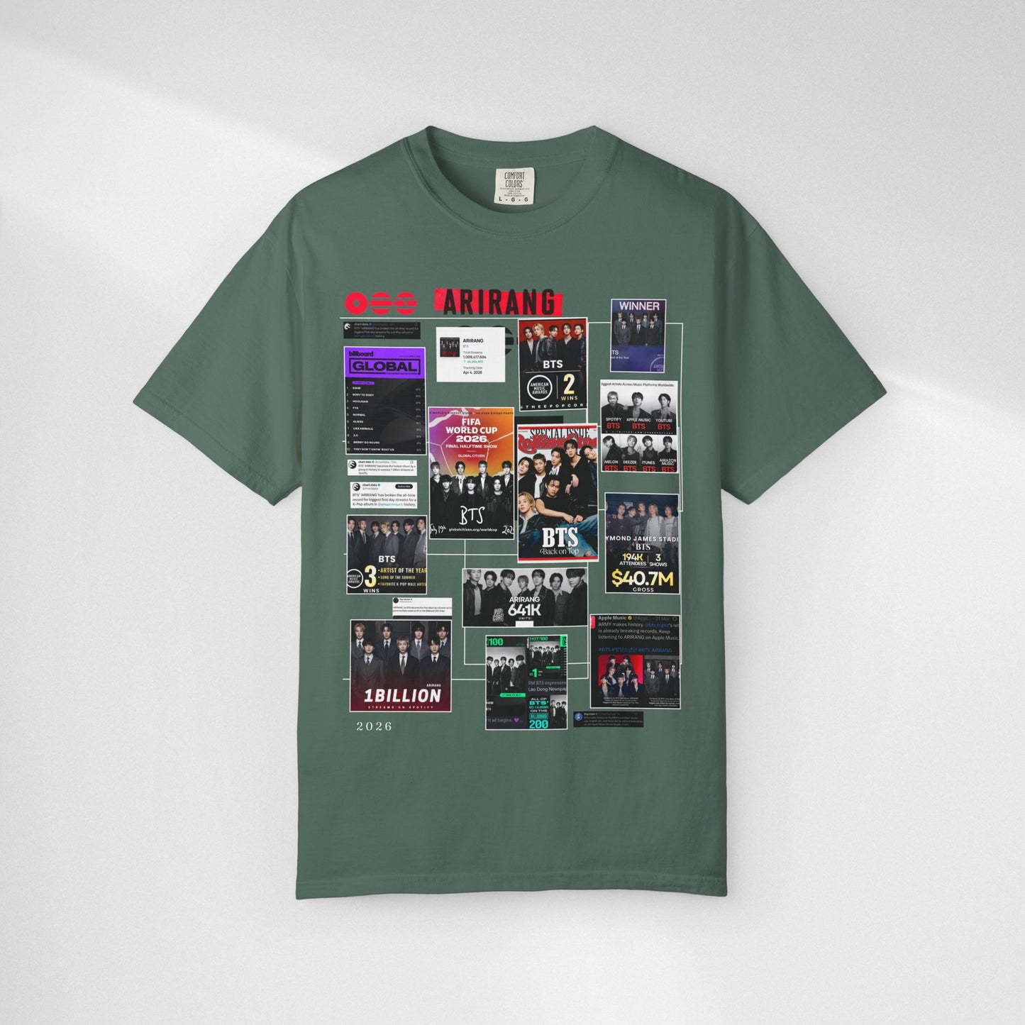 BTS  ARIRANG Collage Graphic T-Shirt — K-Pop Fan Tribute Tee